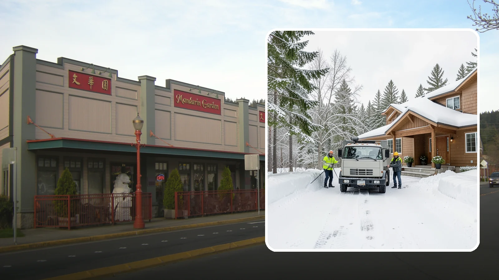 Vacation Property Snow Removal in Issaquah, King County, WA - We maintain snow clearing at your second home or cabin so it stays safe and accessible while you are away.