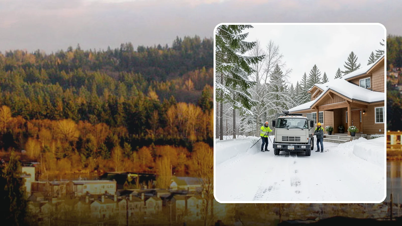 Vacation Property Snow Removal in Kenmore, King County, WA - We maintain snow clearing at your second home or cabin so it stays safe and accessible while you are away.