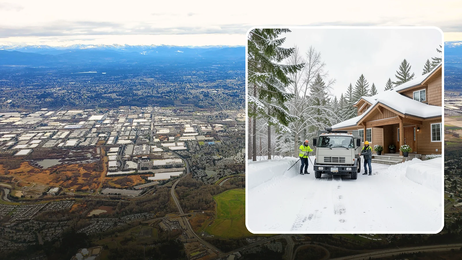 Vacation Property Snow Removal in Kent, King County, WA - We maintain snow clearing at your second home or cabin so it stays safe and accessible while you are away.