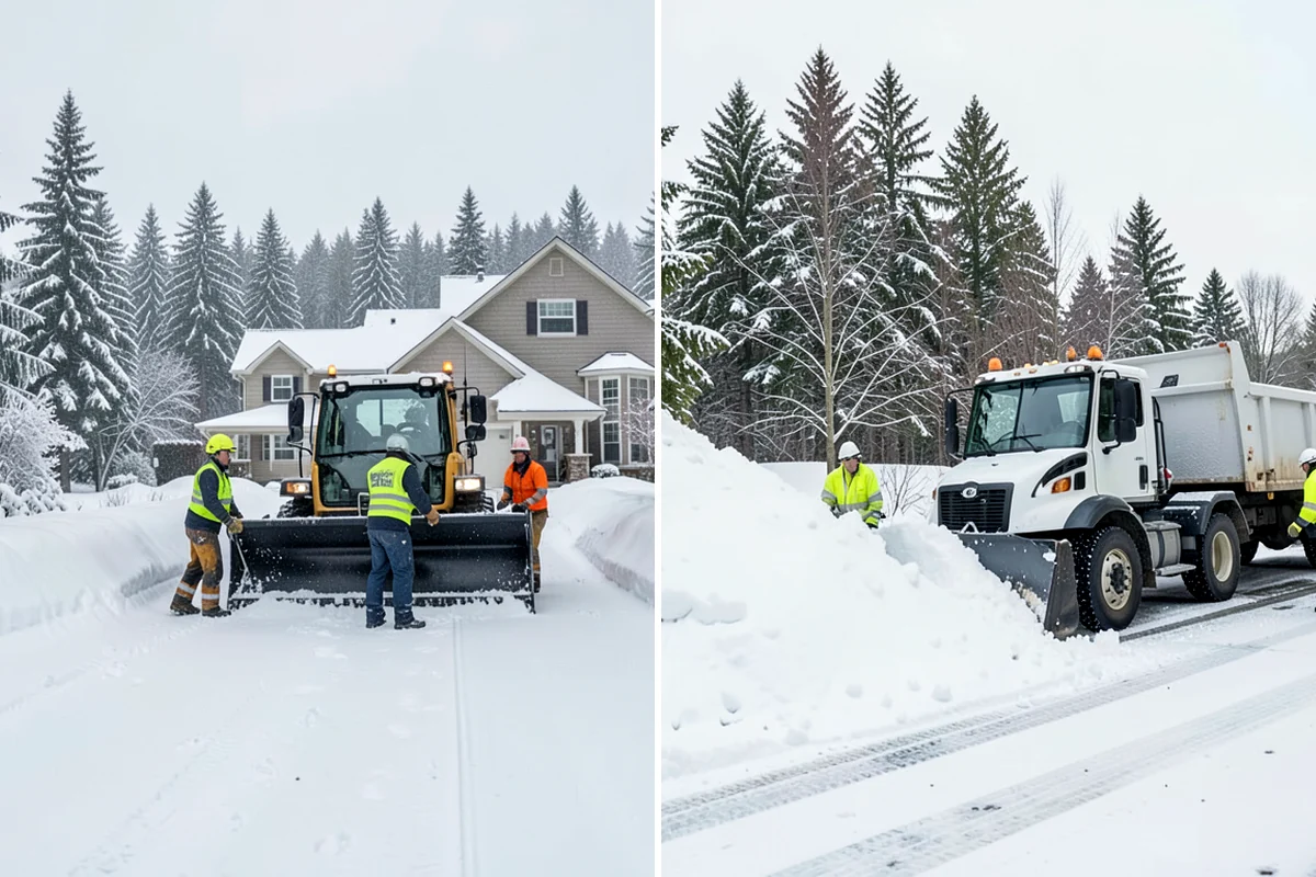 Vacation Property Snow Removal in Lake Forest Park, King County, WA - We map the drive and entries at the absentee property