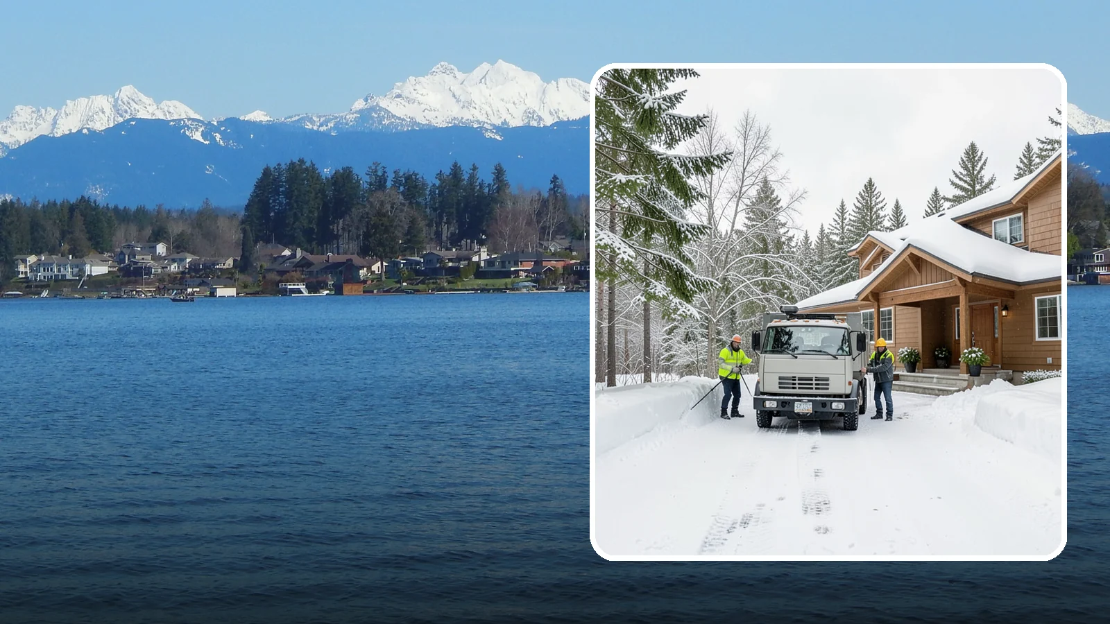 Vacation Property Snow Removal in Lake Stevens, Snohomish County, WA - We maintain snow clearing at your second home or cabin so it stays safe and accessible while you are away.