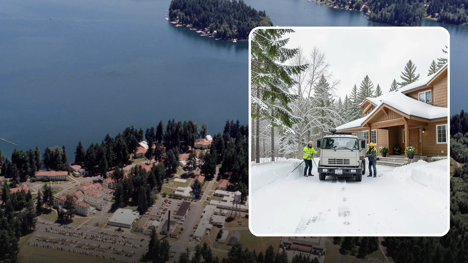 Vacation Property Snow Removal in Lakewood, Pierce County, WA - We maintain snow clearing at your second home or cabin so it stays safe and accessible while you are away.