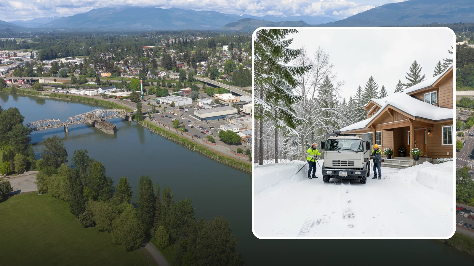 Vacation Property Snow Removal in Mount Vernon, Skagit County, WA - We maintain snow clearing at your second home or cabin so it stays safe and accessible while you are away.