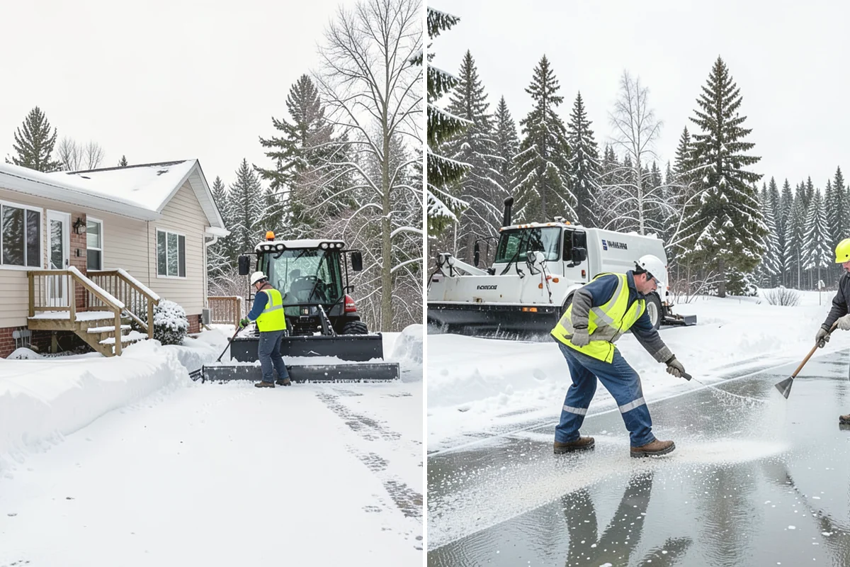 Vacation Property Snow Removal in Mountlake Terrace, Snohomish County, WA - We map the drive and entries at the absentee property