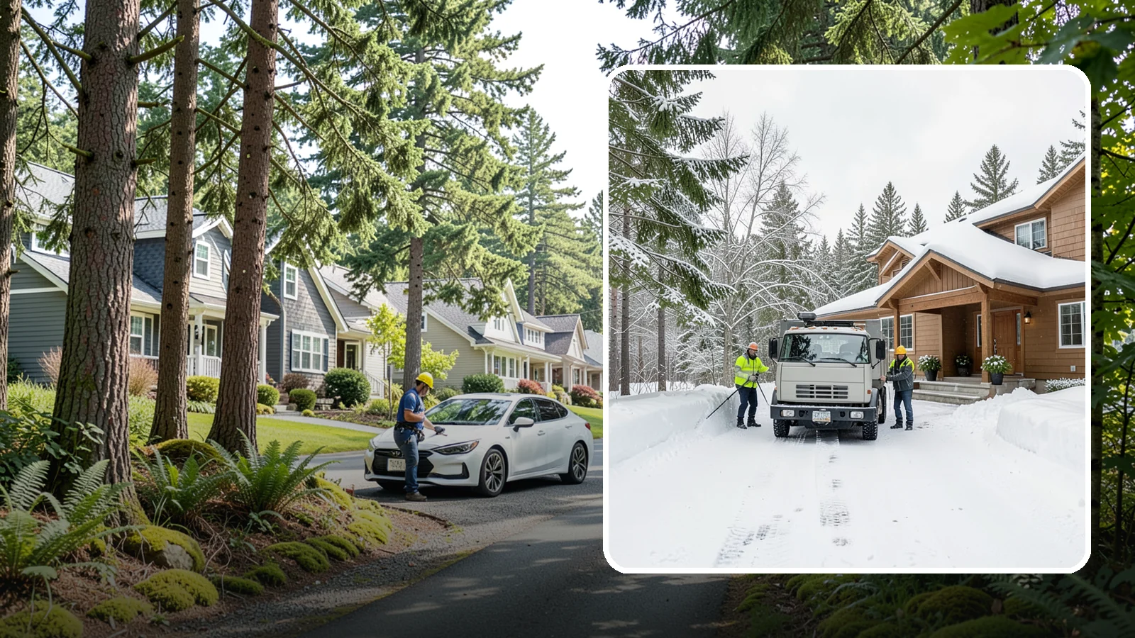 Vacation Property Snow Removal in Normandy Park, King County, WA - We maintain snow clearing at your second home or cabin so it stays safe and accessible while you are away.