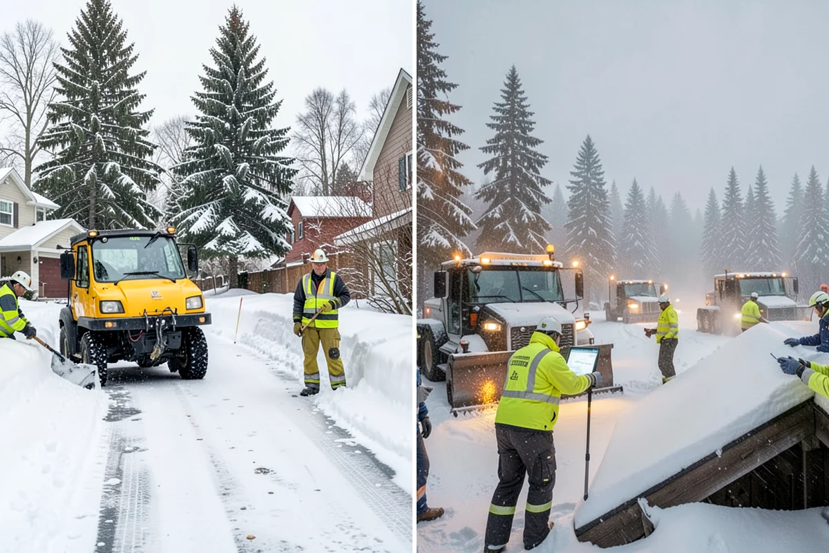 Vacation Property Snow Removal in Normandy Park, King County, WA - We map the drive and entries at the absentee property