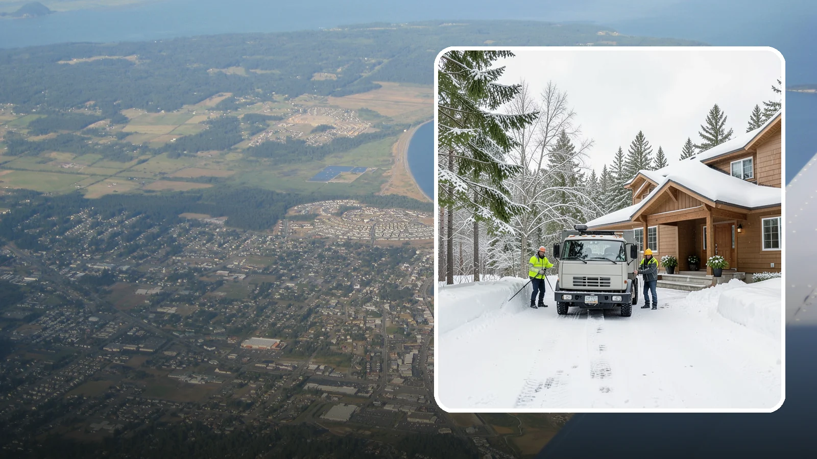 Vacation Property Snow Removal in Oak Harbor, Island County, WA - We maintain snow clearing at your second home or cabin so it stays safe and accessible while you are away.
