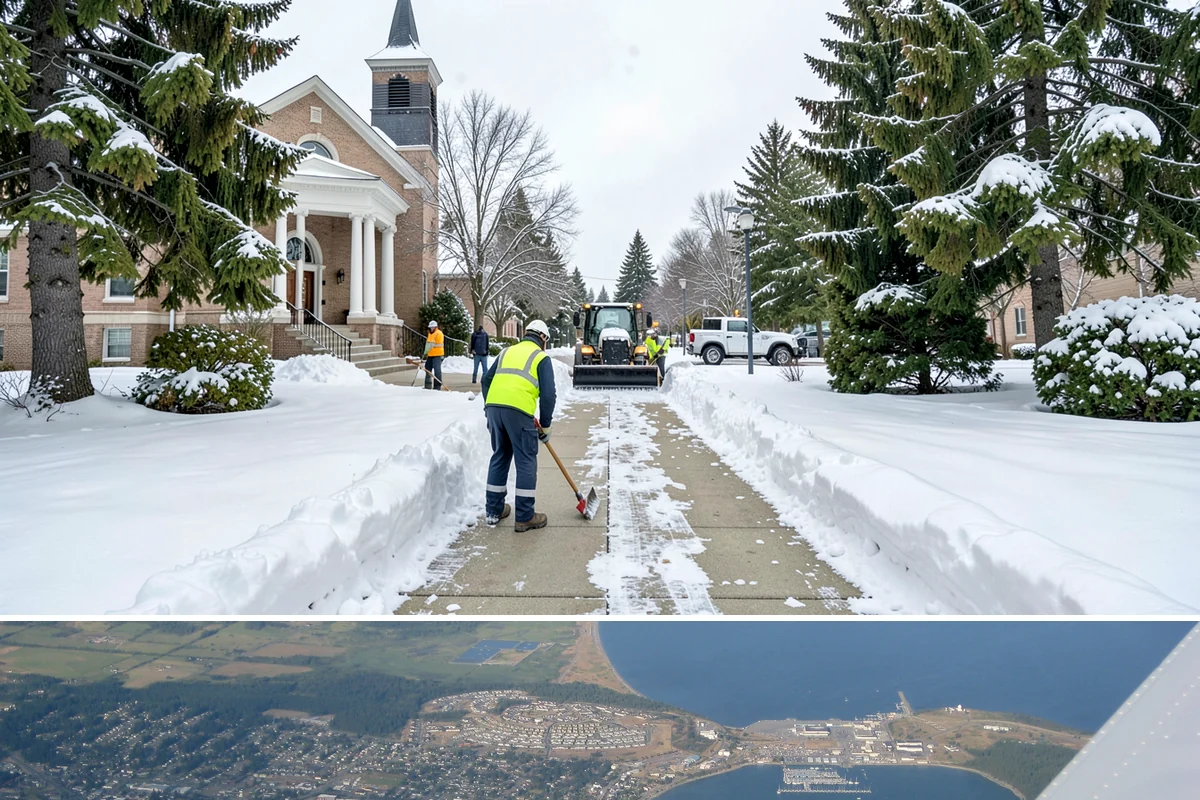 Vacation Property Snow Removal in Oak Harbor, Island County, WA - Arrange coverage before the season so your getaway is protected from the first mountain-influenced storm.