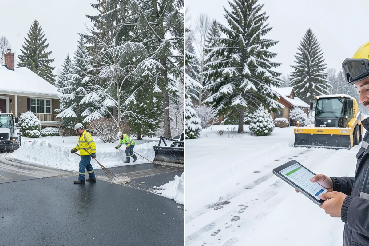 Vacation Property Snow Removal in Redmond, King County, WA - We map the drive and entries at the absentee property