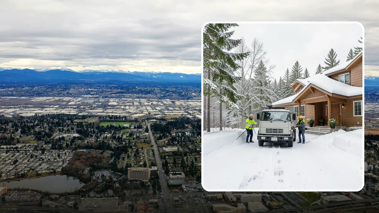 Vacation Property Snow Removal in SeaTac, King County, WA - We maintain snow clearing at your second home or cabin so it stays safe and accessible while you are away.
