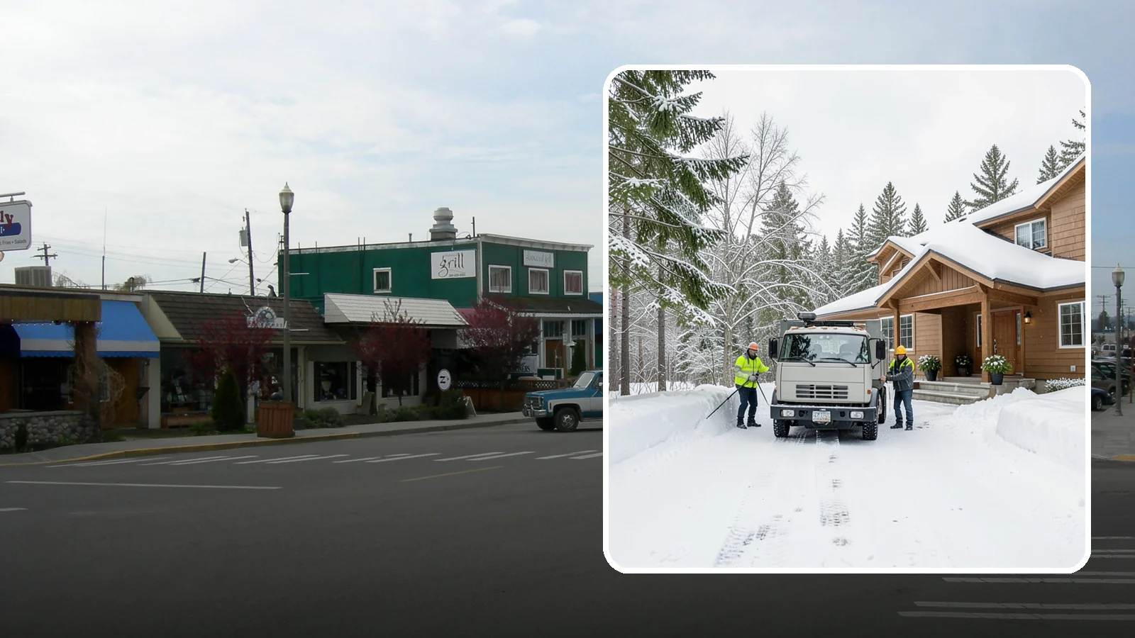 Vacation Property Snow Removal in Stanwood, Snohomish County, WA - We maintain snow clearing at your second home or cabin so it stays safe and accessible while you are away.