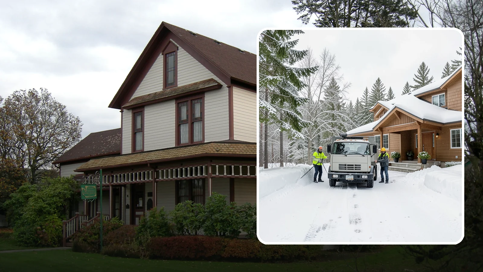Vacation Property Snow Removal in Sumner, Pierce County, WA - We maintain snow clearing at your second home or cabin so it stays safe and accessible while you are away.