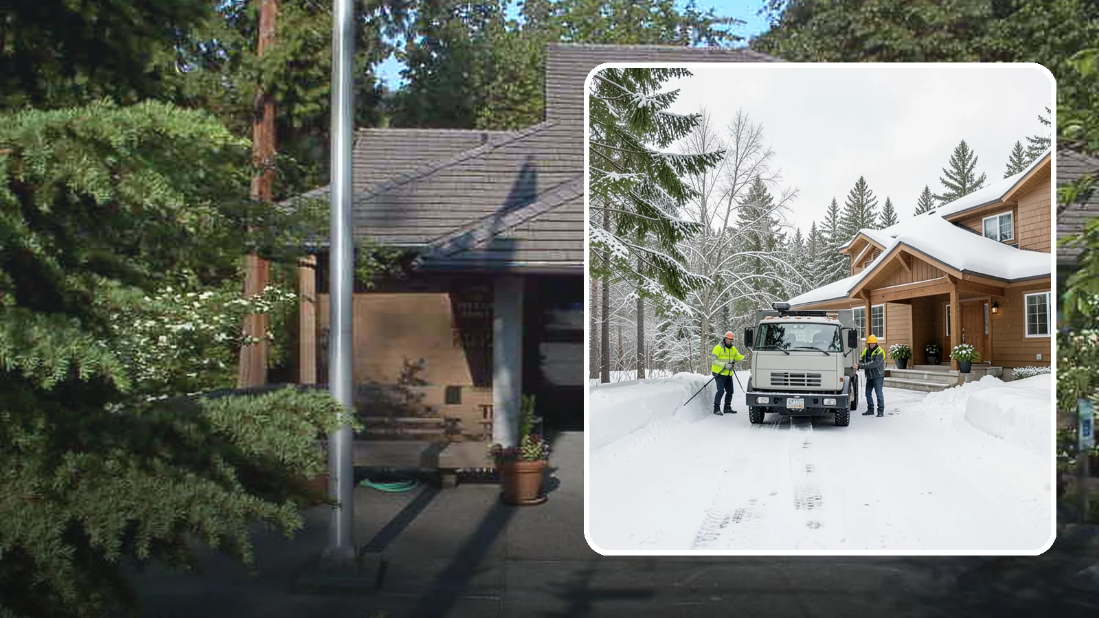 Vacation Property Snow Removal in Yarrow Point, King County, WA - We maintain snow clearing at your second home or cabin so it stays safe and accessible while you are away.