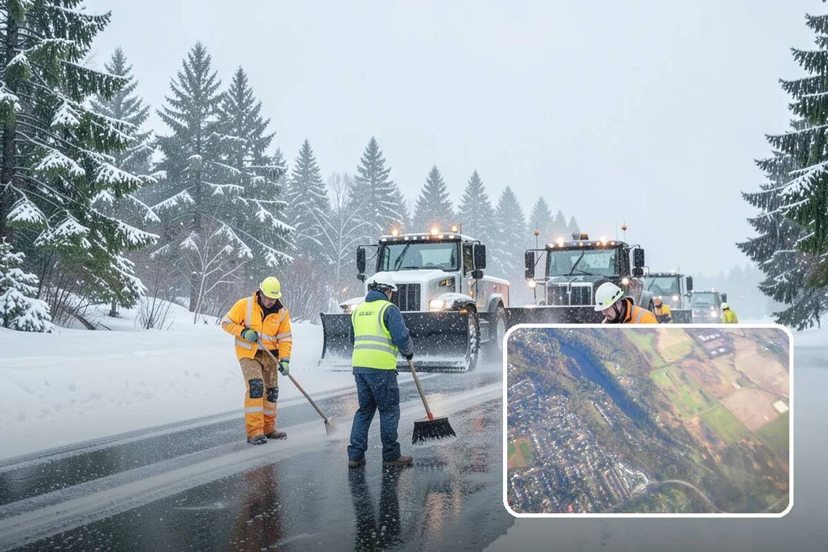 Veterinary Clinic Snow Removal in Algona, King County, WA - Customer parking and entrance walks cleared