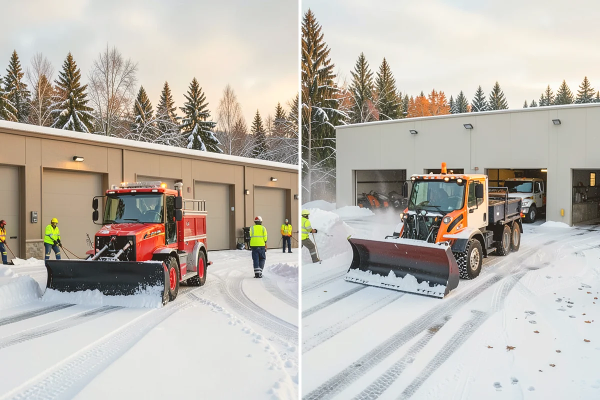 Veterinary Clinic Snow Removal in Algona, King County, WA - Map customer parking, entrance walks, and after-hours access