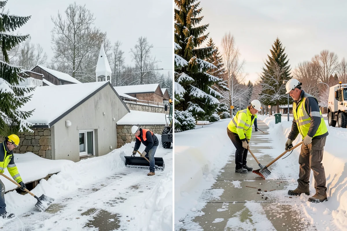 Veterinary Clinic Snow Removal in Arlington, Snohomish County, WA - Map customer parking, entrance walks, and after-hours access