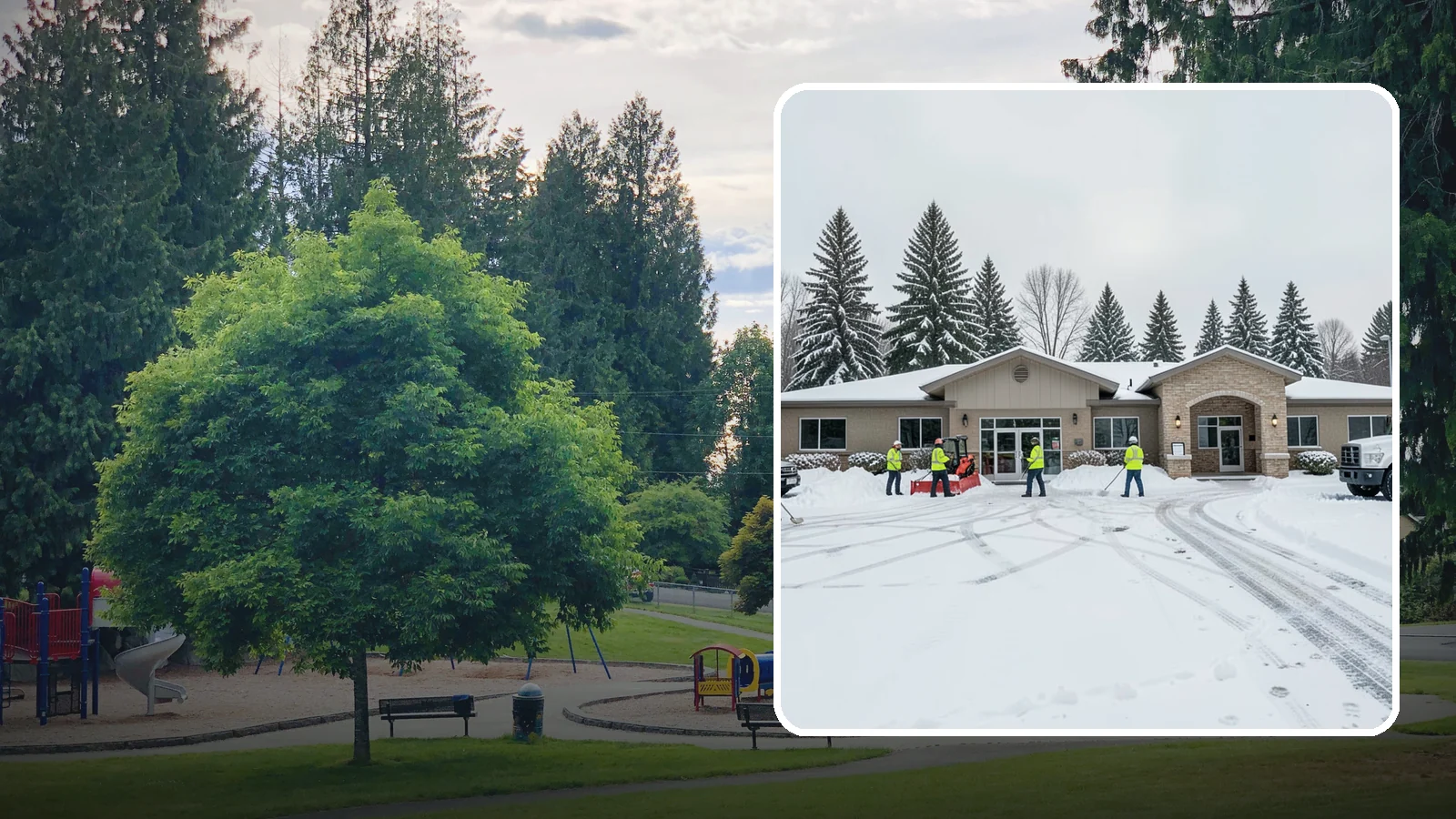 Veterinary Clinic Snow Removal in Bonney Lake, Pierce County, WA - We keep clinic parking, entrances, and walkways clear so pets and owners arrive safely, even for the emergencies that do not wait...