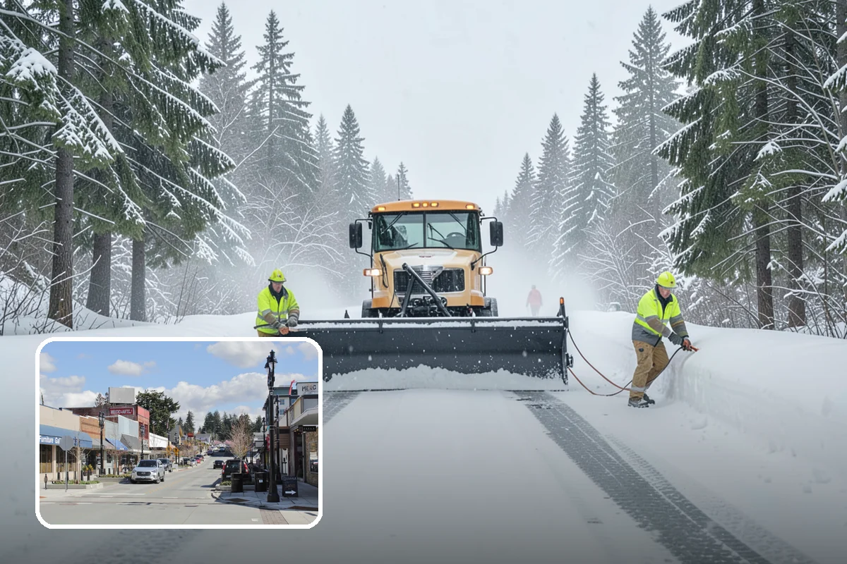 Veterinary Clinic Snow Removal in Bothell, King County, WA - Customer parking and entrance walks cleared
