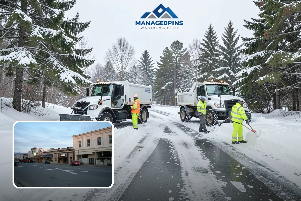 Veterinary Clinic Snow Removal in Burlington, Skagit County, WA - Customer parking and entrance walks cleared