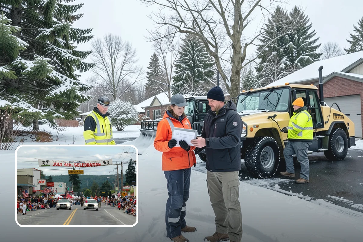 Veterinary Clinic Snow Removal in Carnation, King County, WA - Customer parking and entrance walks cleared
