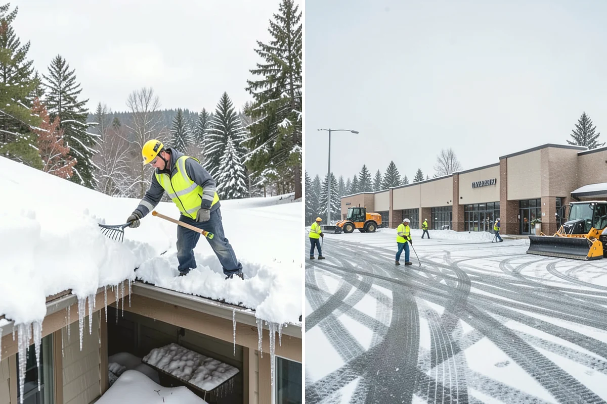 Veterinary Clinic Snow Removal in Carnation, King County, WA - Map customer parking, entrance walks, and after-hours access