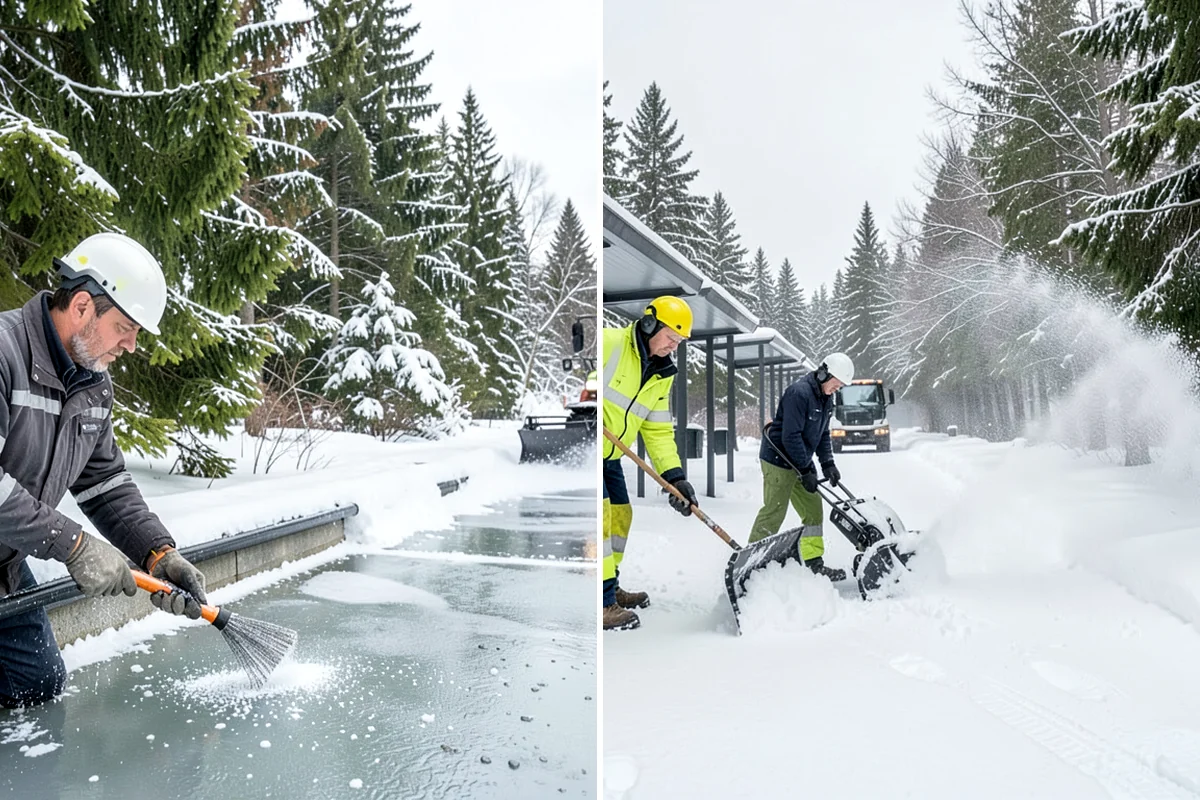 Veterinary Clinic Snow Removal in Clyde Hill, King County, WA - Map customer parking, entrance walks, and after-hours access