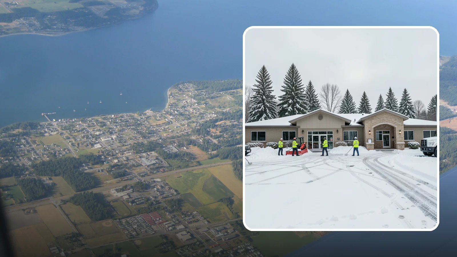Veterinary Clinic Snow Removal in Coupeville, Island County, WA - We keep clinic parking, entrances, and walkways clear so pets and owners arrive safely, even for the emergencies that do not wait...