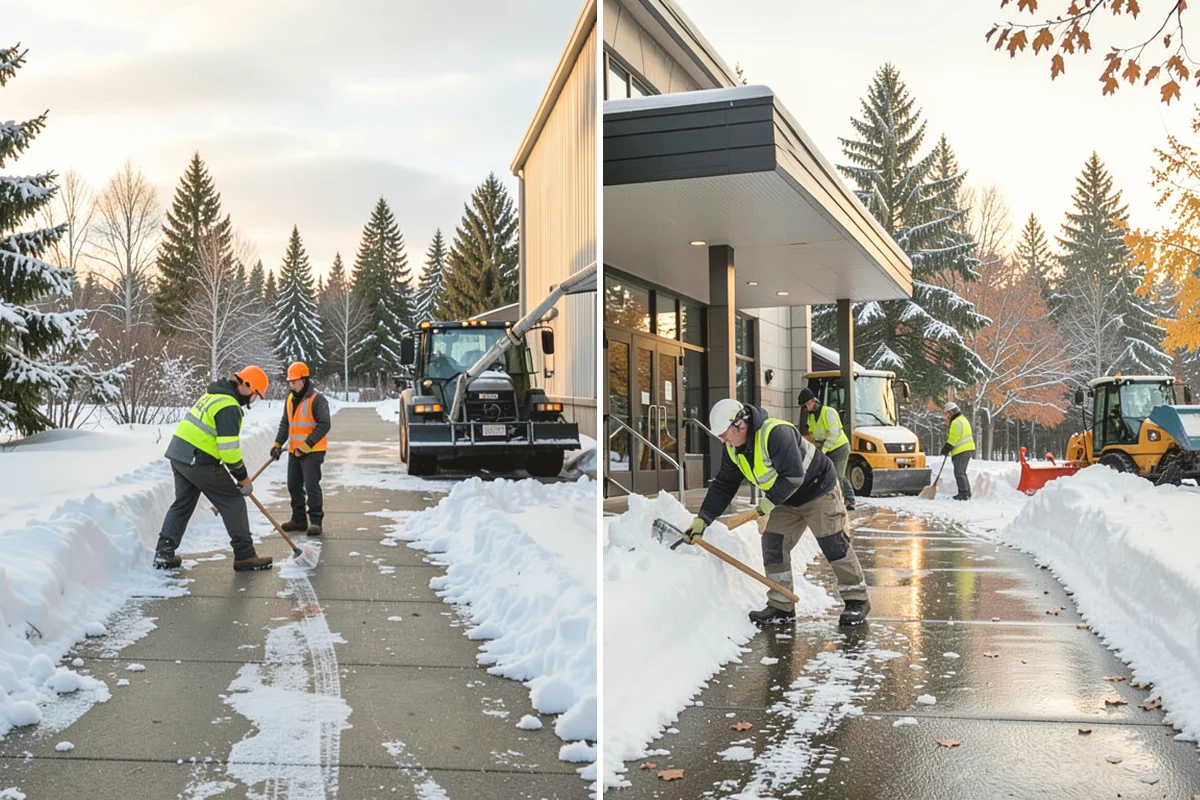Veterinary Clinic Snow Removal in Covington, King County, WA - Map customer parking, entrance walks, and after-hours access