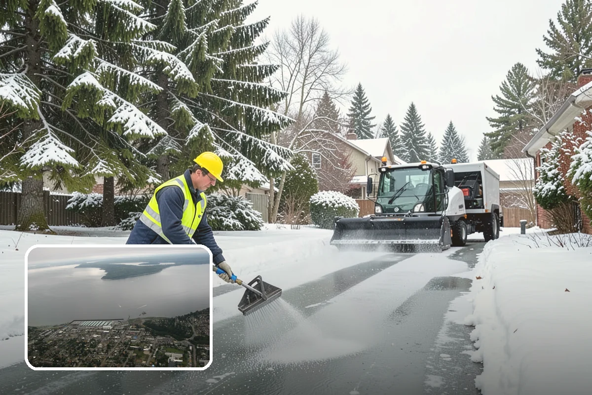 Veterinary Clinic Snow Removal in Des Moines, King County, WA - Customer parking and entrance walks cleared