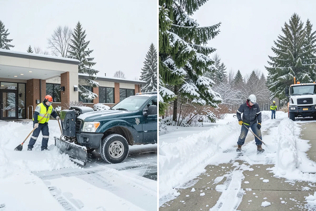 Veterinary Clinic Snow Removal in Des Moines, King County, WA - Map customer parking, entrance walks, and after-hours access
