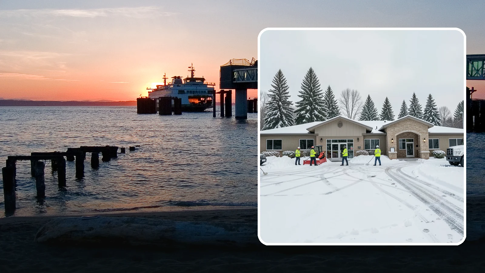 Veterinary Clinic Snow Removal in Edmonds, Snohomish County, WA - We keep clinic parking, entrances, and walkways clear so pets and owners arrive safely, even for the emergencies that do not wait...