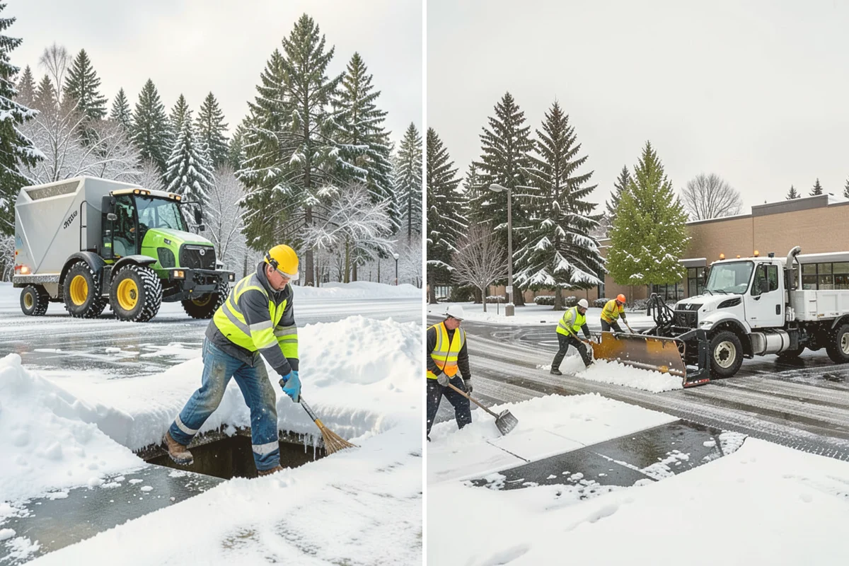Veterinary Clinic Snow Removal in Edmonds, Snohomish County, WA - Map customer parking, entrance walks, and after-hours access