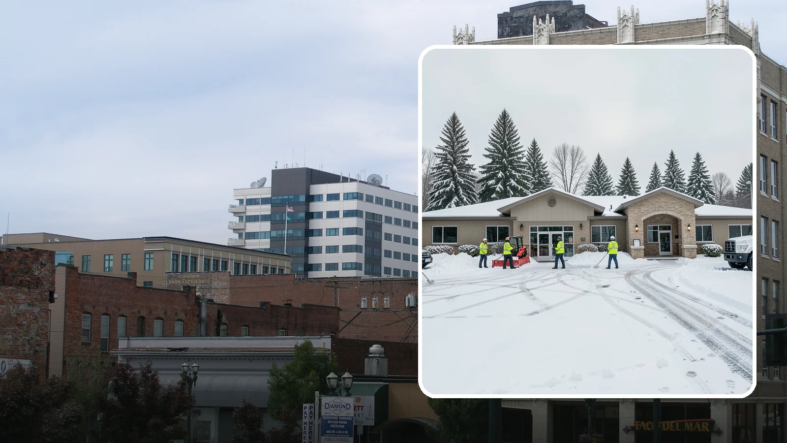 Veterinary Clinic Snow Removal in Everett, Snohomish County, WA - We keep clinic parking, entrances, and walkways clear so pets and owners arrive safely, even for the emergencies that do not wait...
