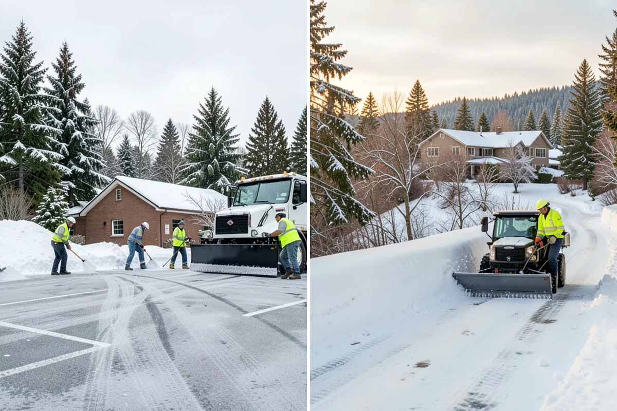 Veterinary Clinic Snow Removal in Everett, Snohomish County, WA - Map customer parking, entrance walks, and after-hours access