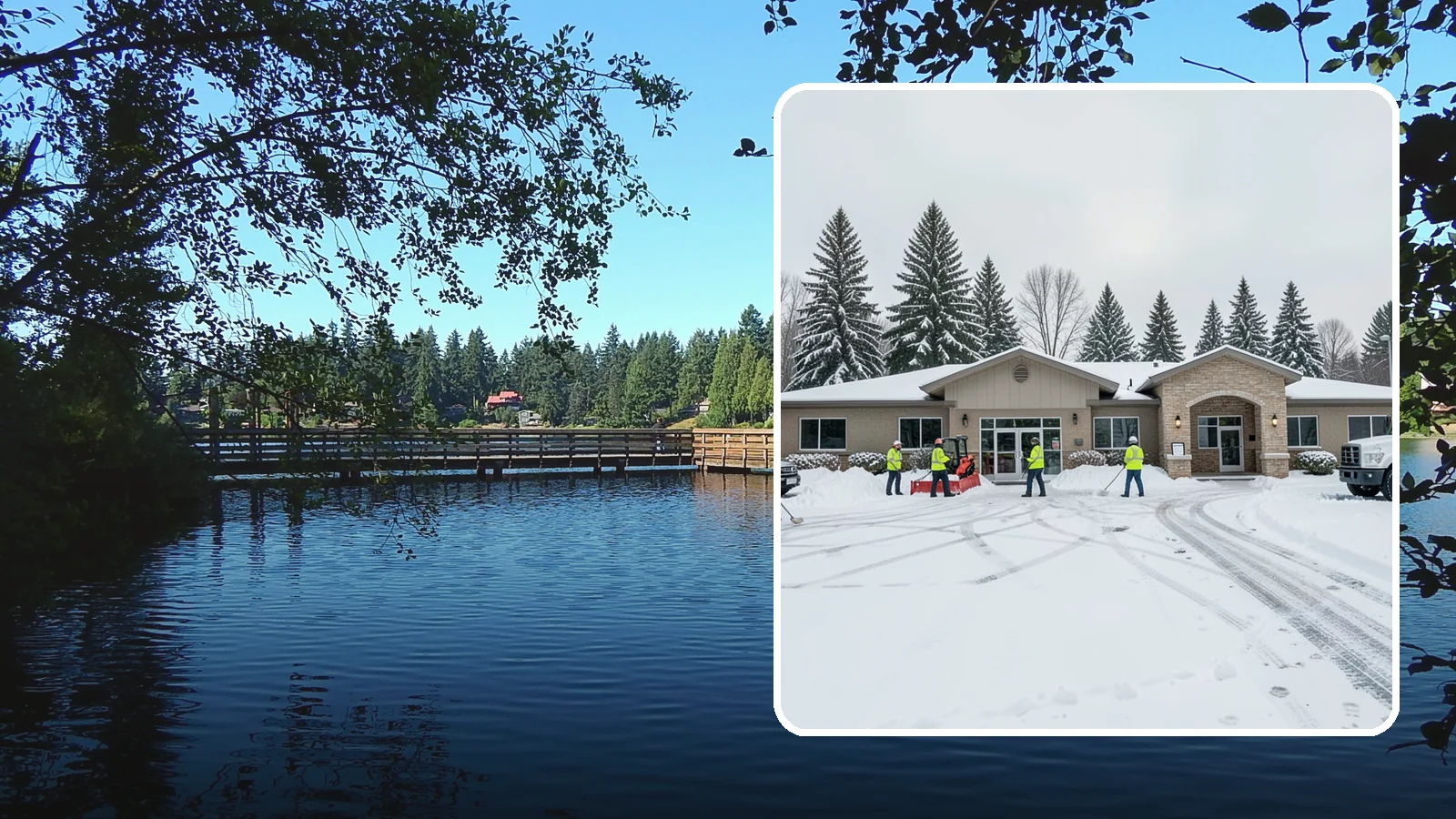 Veterinary Clinic Snow Removal in Federal Way, King County, WA - We keep clinic parking, entrances, and walkways clear so pets and owners arrive safely, even for the emergencies that do not wait...