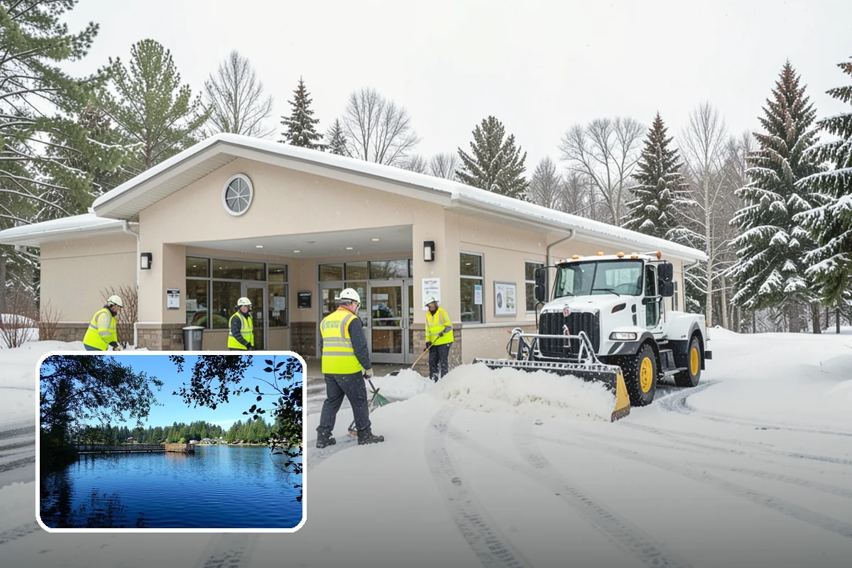 Veterinary Clinic Snow Removal in Federal Way, King County, WA - Customer parking and entrance walks cleared