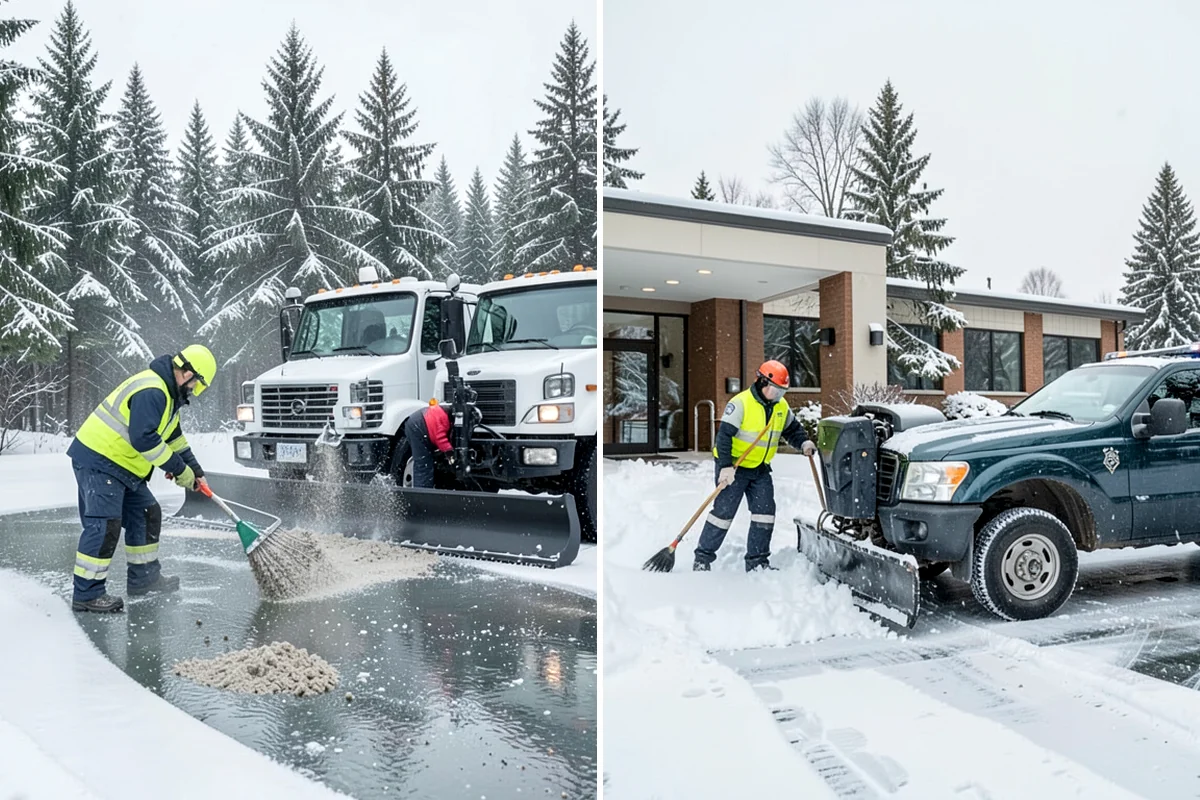 Veterinary Clinic Snow Removal in Federal Way, King County, WA - Map customer parking, entrance walks, and after-hours access
