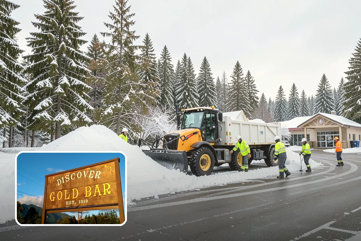 Veterinary Clinic Snow Removal in Gold Bar, Snohomish County, WA - Customer parking and entrance walks cleared