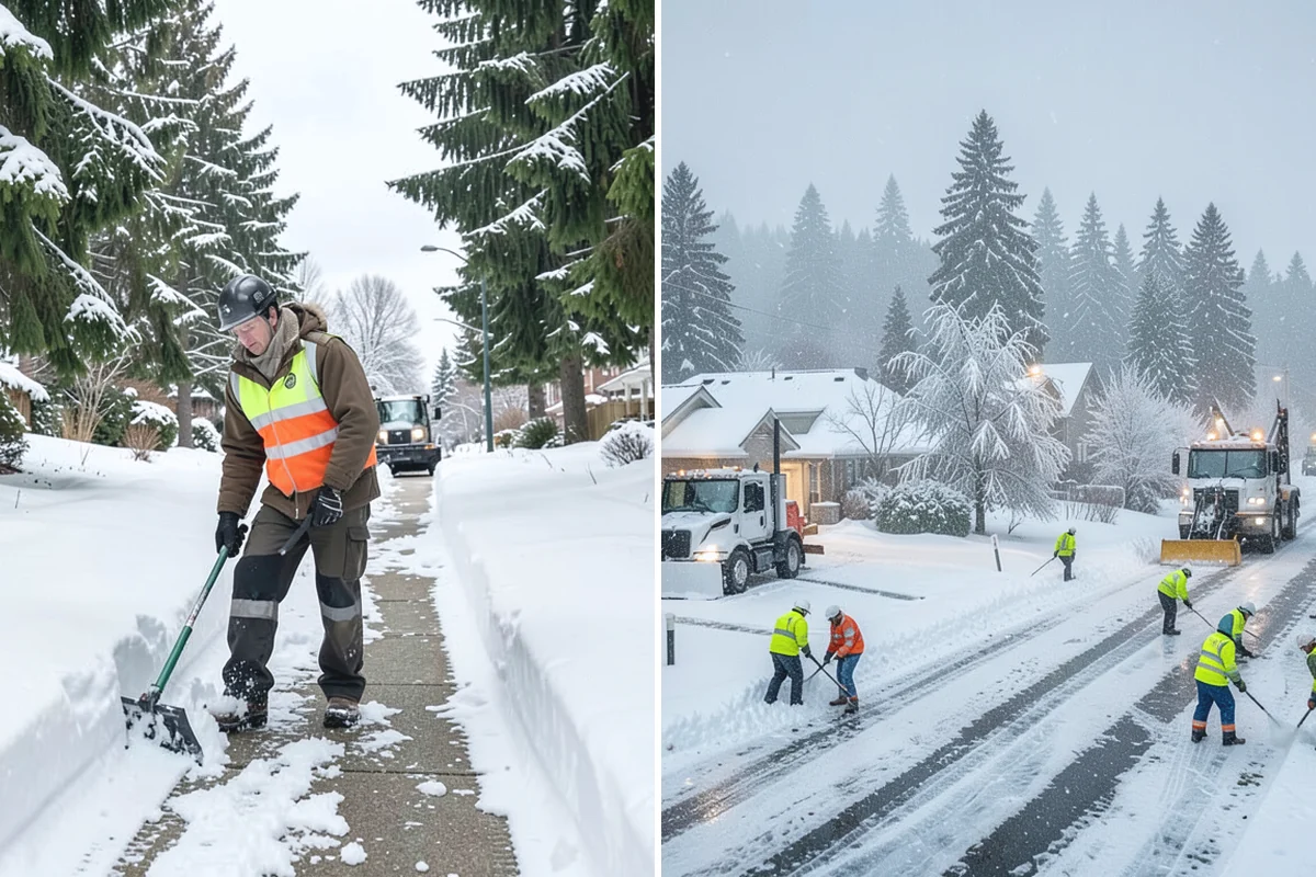 Veterinary Clinic Snow Removal in Gold Bar, Snohomish County, WA - Map customer parking, entrance walks, and after-hours access