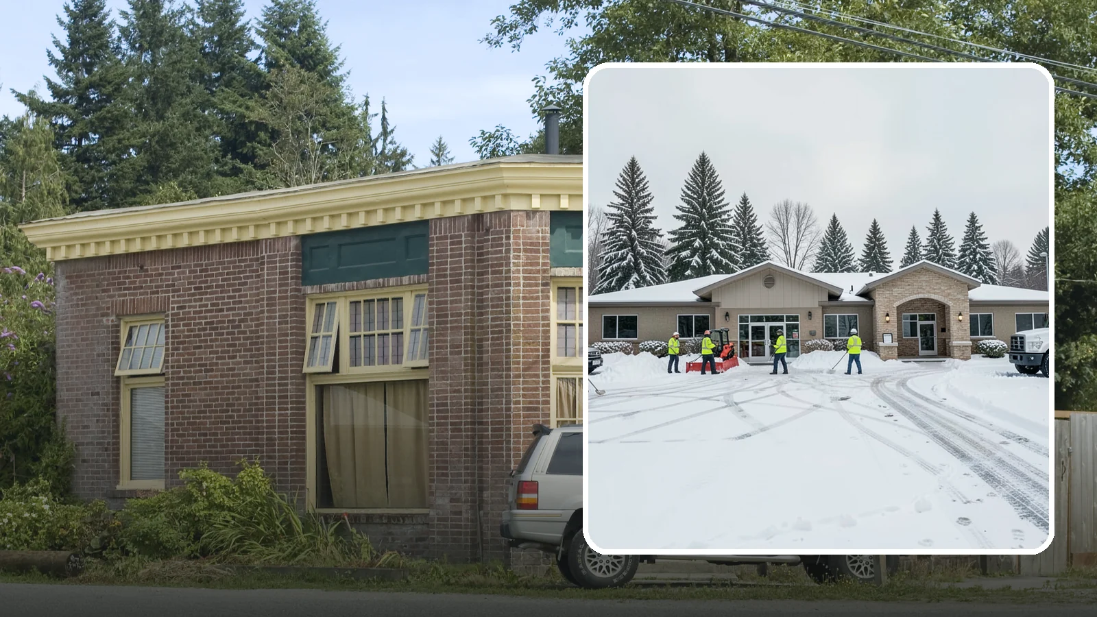 Veterinary Clinic Snow Removal in Hamilton, Skagit County, WA - We keep clinic parking, entrances, and walkways clear so pets and owners arrive safely, even for the emergencies that do not wait...