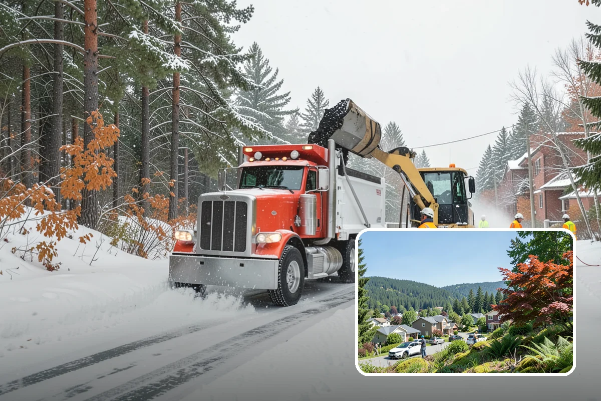 Veterinary Clinic Snow Removal in Index, Snohomish County, WA - Customer parking and entrance walks cleared