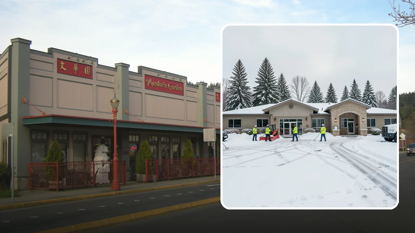 Veterinary Clinic Snow Removal in Issaquah, King County, WA - We keep clinic parking, entrances, and walkways clear so pets and owners arrive safely, even for the emergencies that do not wait...