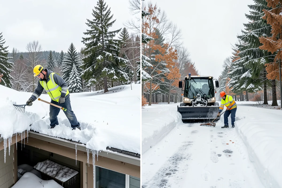 Veterinary Clinic Snow Removal in Kenmore, King County, WA - Map customer parking, entrance walks, and after-hours access