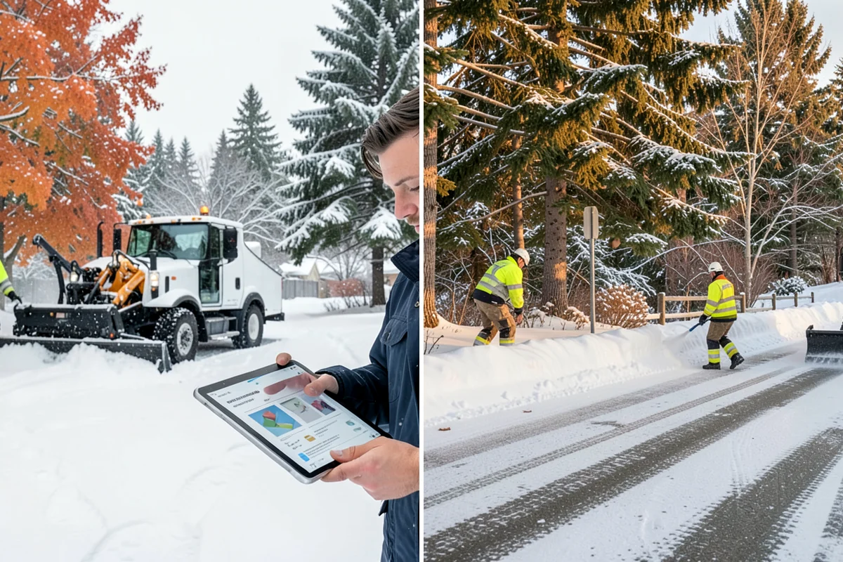 Veterinary Clinic Snow Removal in Lake Forest Park, King County, WA - Map customer parking, entrance walks, and after-hours access
