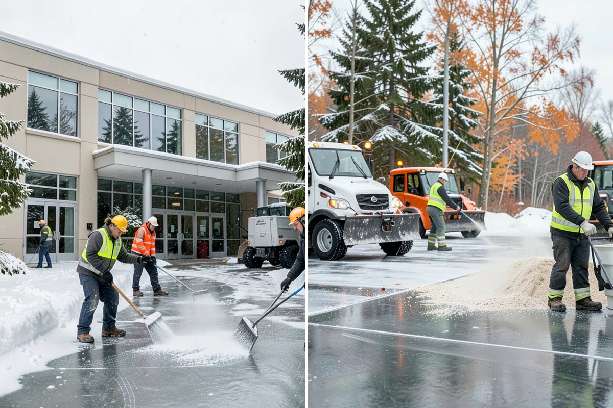 Veterinary Clinic Snow Removal in Lyman, Skagit County, WA - Map customer parking, entrance walks, and after-hours access