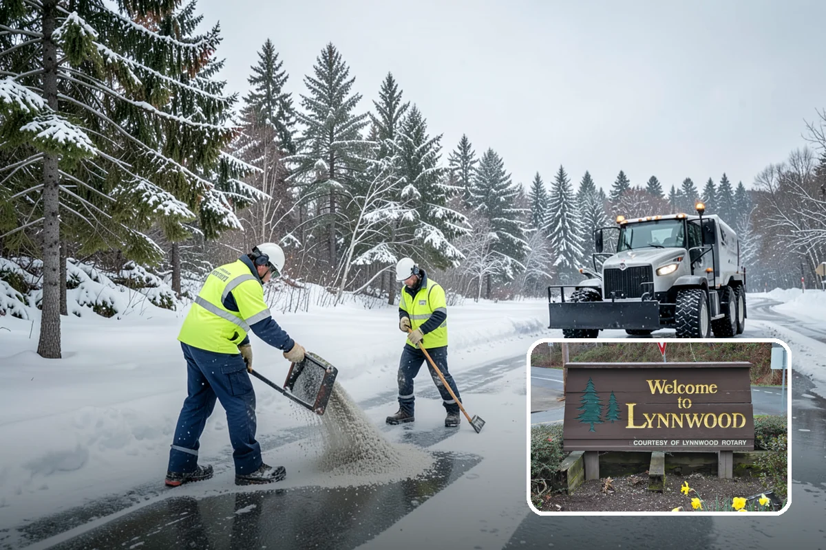 Veterinary Clinic Snow Removal in Lynnwood, Snohomish County, WA - Customer parking and entrance walks cleared