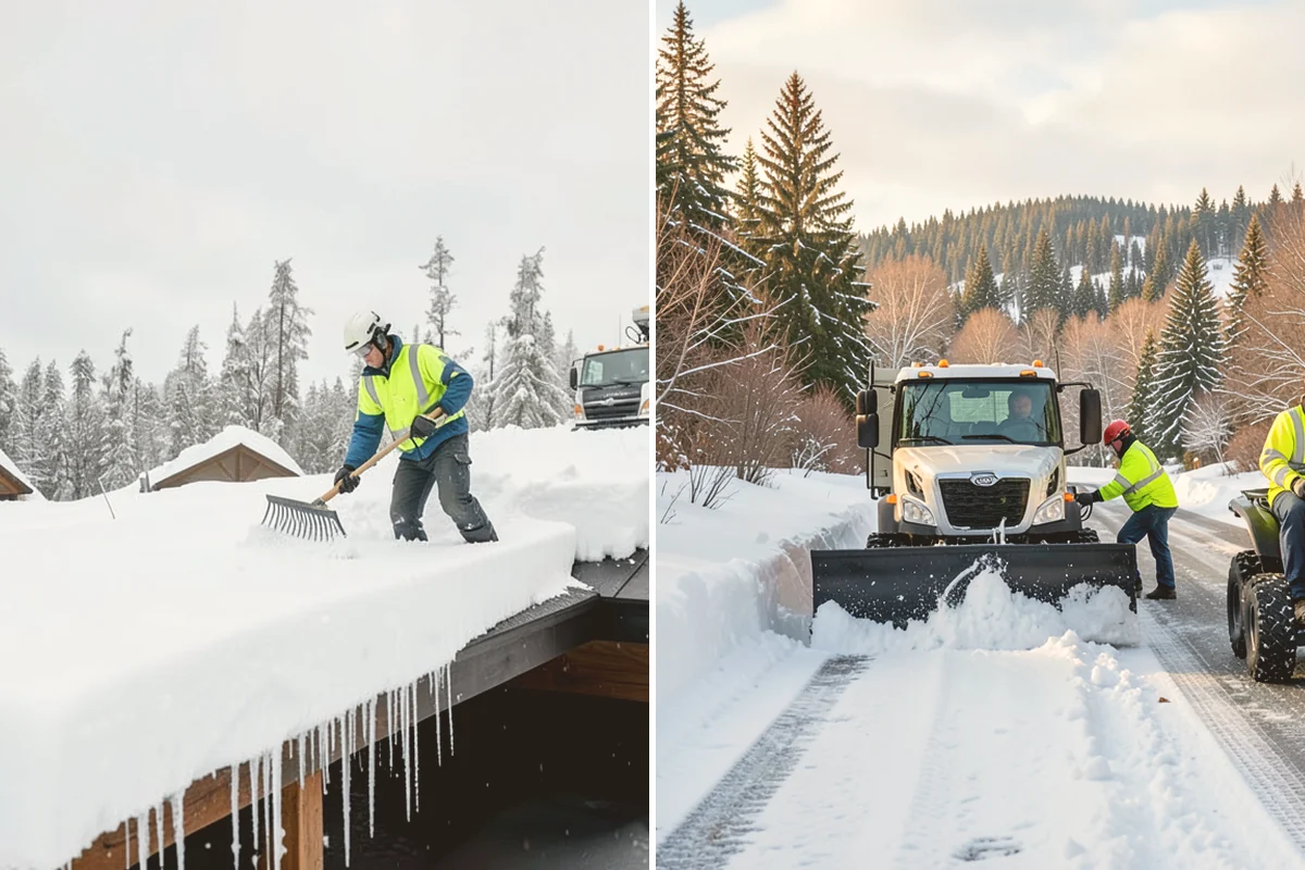 Veterinary Clinic Snow Removal in Lynnwood, Snohomish County, WA - Map customer parking, entrance walks, and after-hours access