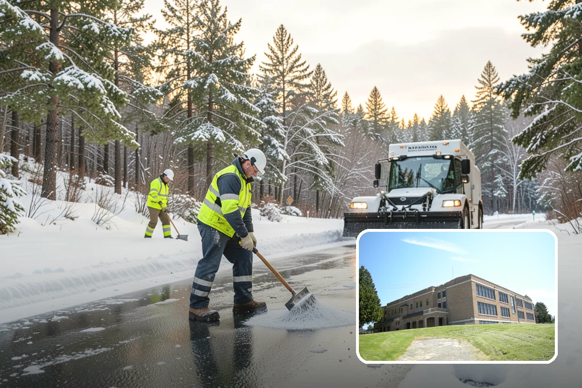 Veterinary Clinic Snow Removal in Maple Valley, King County, WA - Customer parking and entrance walks cleared