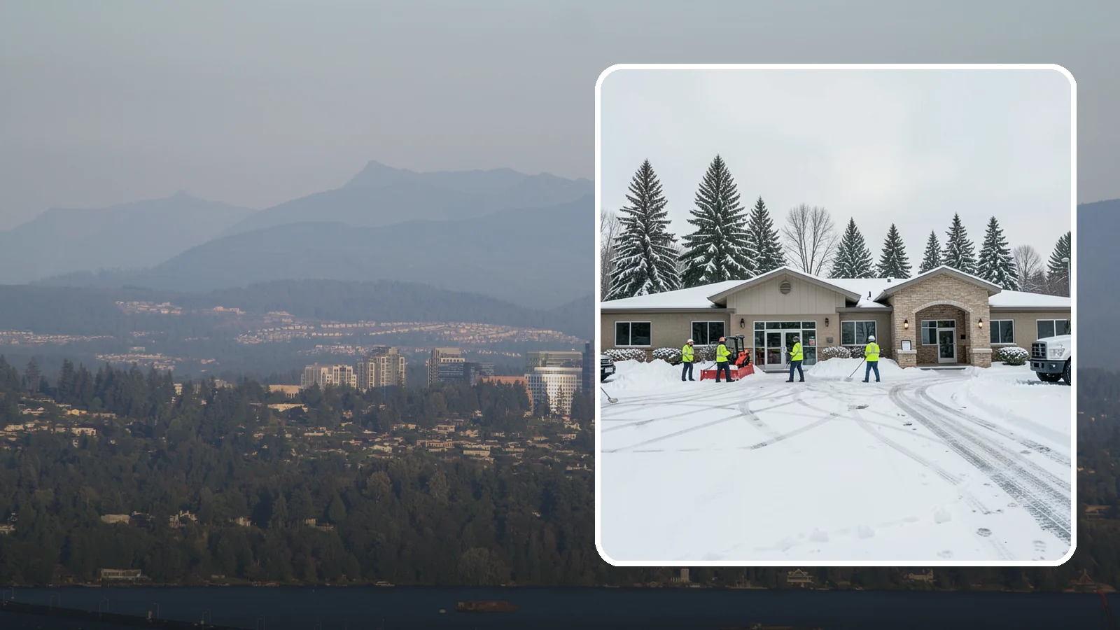 Veterinary Clinic Snow Removal in Medina, King County, WA - We keep clinic parking, entrances, and walkways clear so pets and owners arrive safely, even for the emergencies that do not wait...