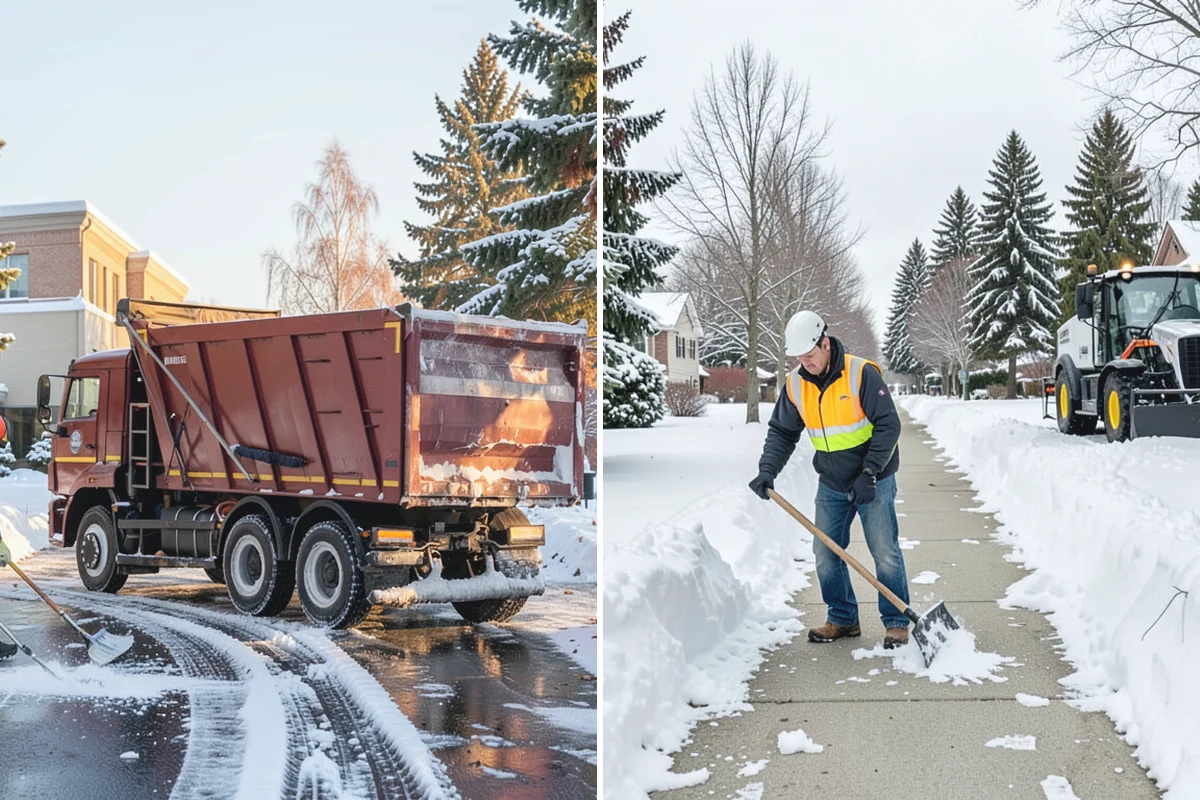 Veterinary Clinic Snow Removal in Medina, King County, WA - Map customer parking, entrance walks, and after-hours access